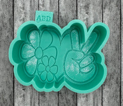 Peace Love Flowers Freshie Silicone Mold