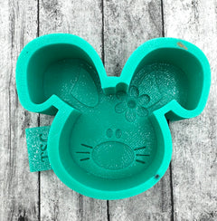 MINI Bunny Face with Flower Silicone Mini Mold