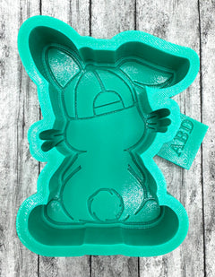 Rabbit with Baseball Hat Freshie Silicone Mold