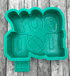 Boy Dad with Football Freshie Silicone Mold