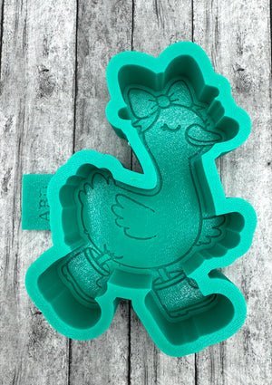 Goose with Bow Freshie Silicone Mold
