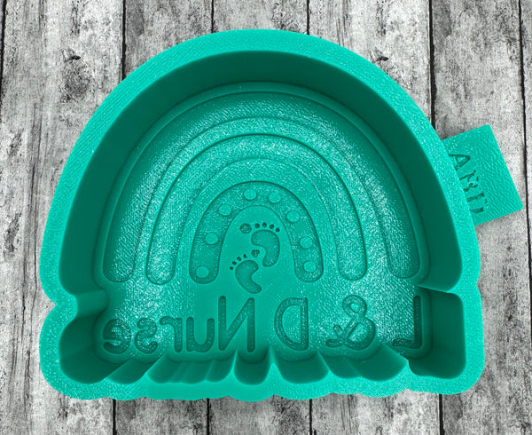 Labor & Delivery LD Nurse Rainbow Freshie Mold