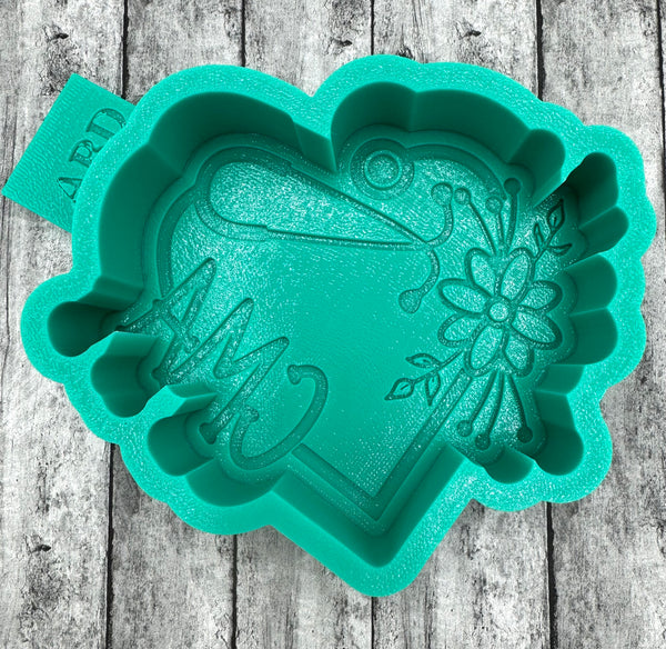 CMA Stethoscope with Flowers Medical Freshie Mold