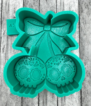 Sugar Skull Cherries Freshie Silicone Mold