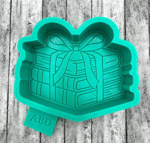 Stacked Books with Bow Freshie Silicone Mold