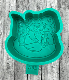 Raccoon on a Float Silicone Mold