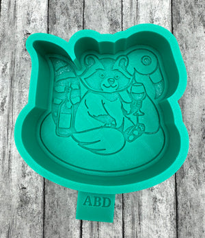 Raccoon on a Float Silicone Mold