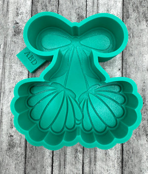 Seashell with Bow Freshie Silicone Mold