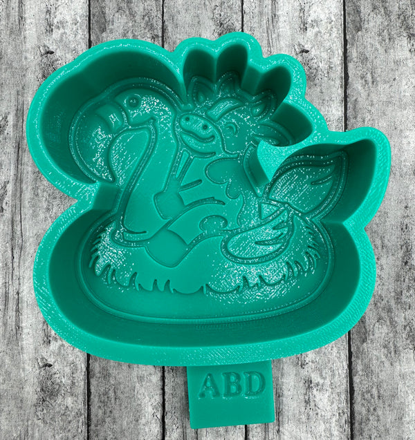 Holstein Cow on a Float Silicone Mold