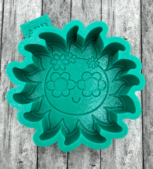 Sun with Flower Eyes Freshie Silicone Mold