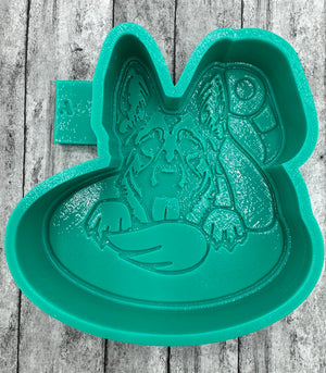 German Shepherd Dog on a Float Silicone Mold