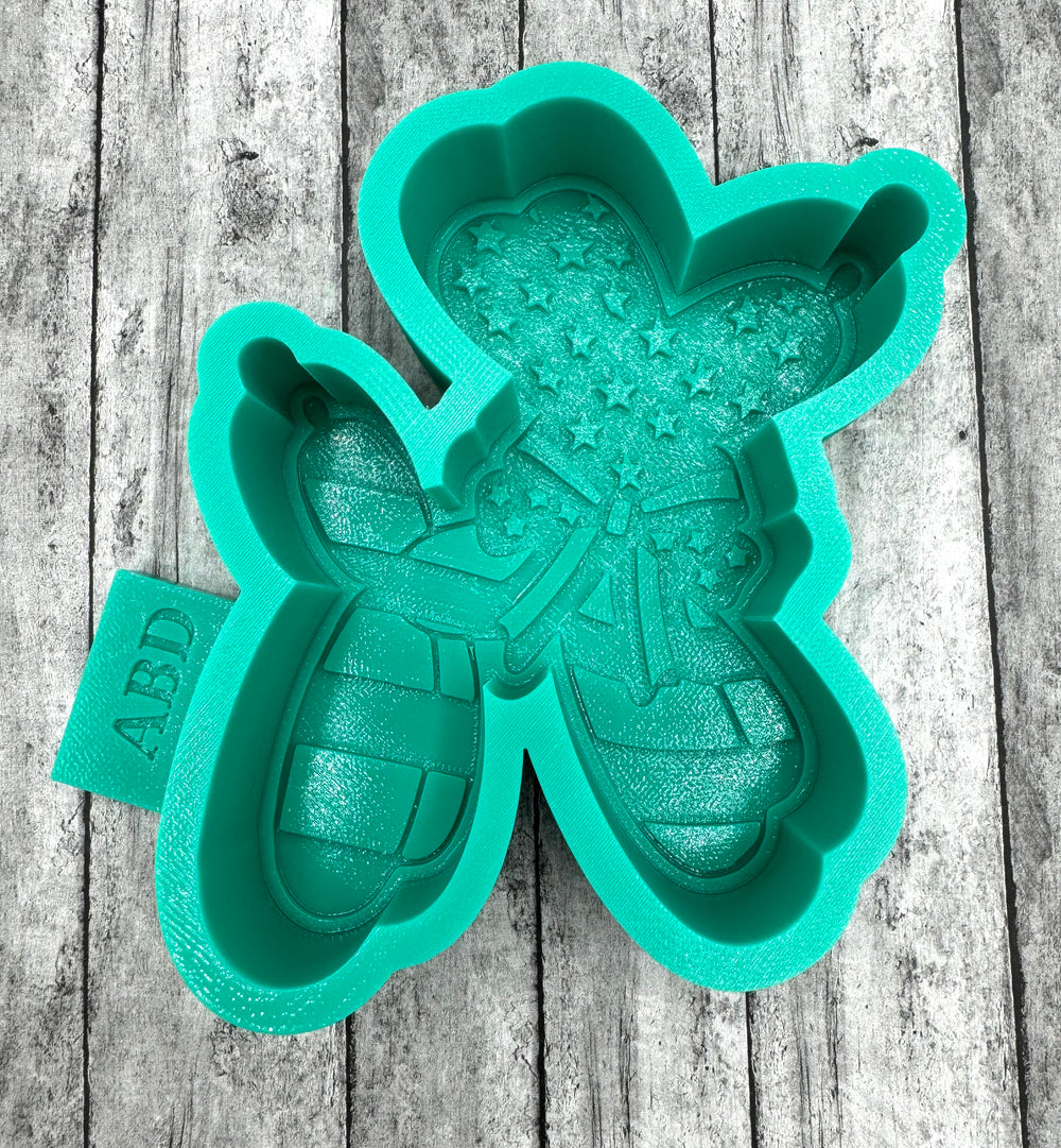 Patriotic  Balloon Dog Freshie Silicone Mold