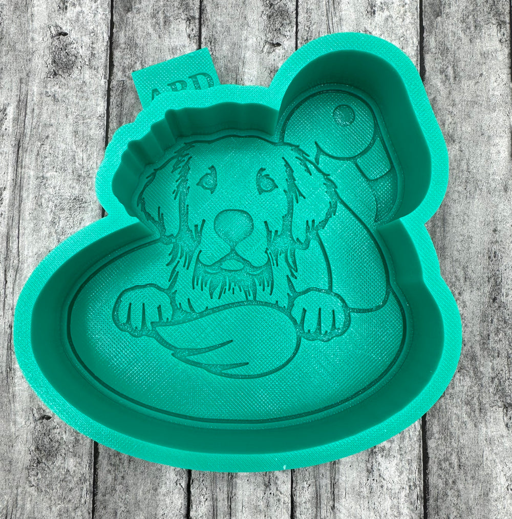 Golden Retriever Dog on a Float Silicone Mold