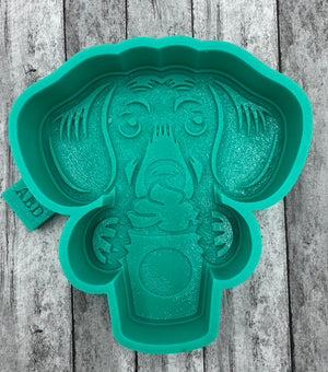 Dachschund with Pup Cup Silicone Mold