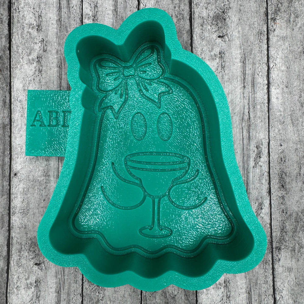 Ghost with Bow and Margarita Glass Freshie Silicone Mold