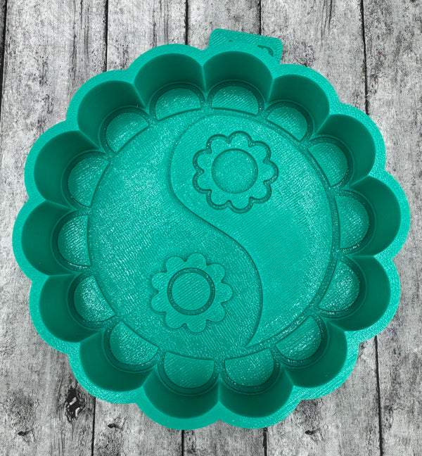 Floral Yin Yang Flower Freshie Silicone Mold