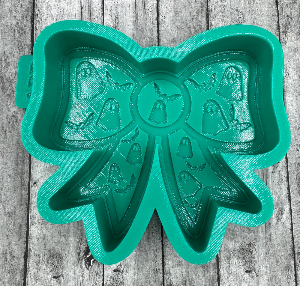 Halloween Bow with Ghosts and Bats Freshie Silicone Mold