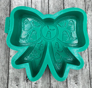 Halloween Bow with Ghosts and Bats Freshie Silicone Mold