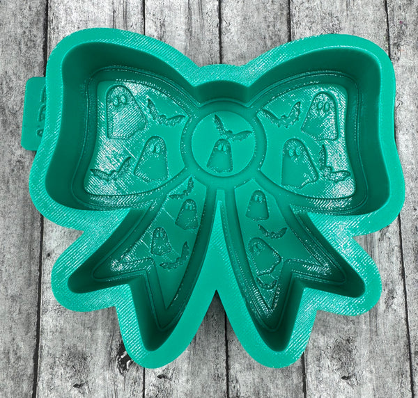Halloween Bow with Ghosts and Bats Freshie Silicone Mold