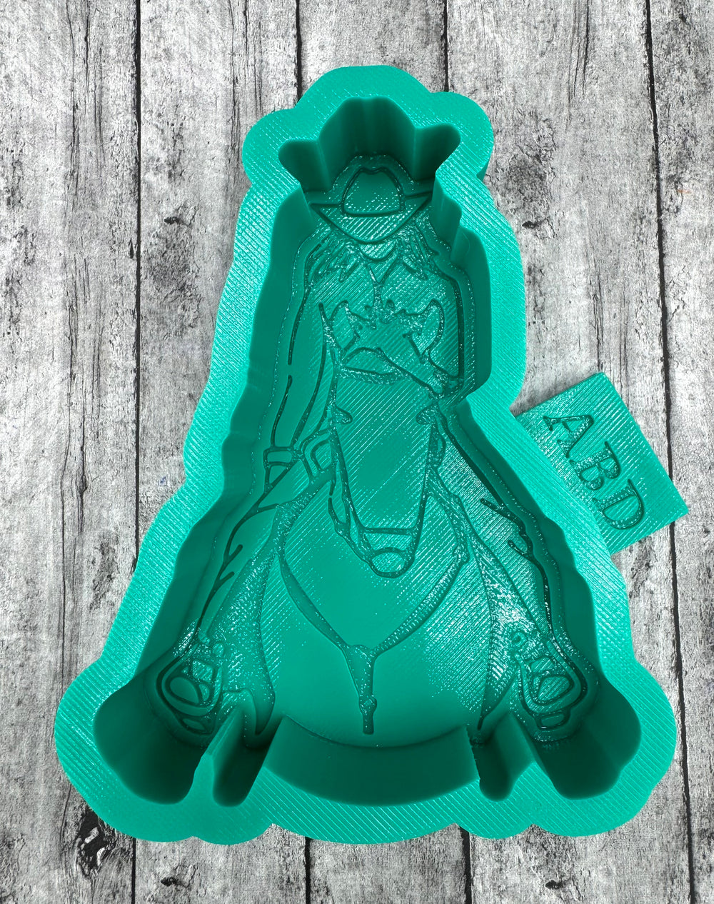 Cowgirl on Horse PLAIN FACE Freshie Silicone Mold