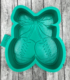 Football Cherries with Bow Freshie Silicone Mold