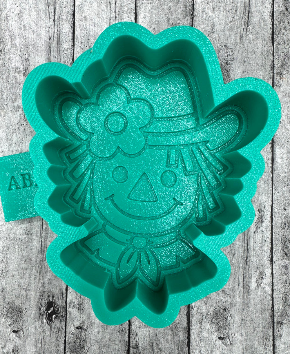 Scarecrow with Daisy on Hat Freshie Silicone Mold
