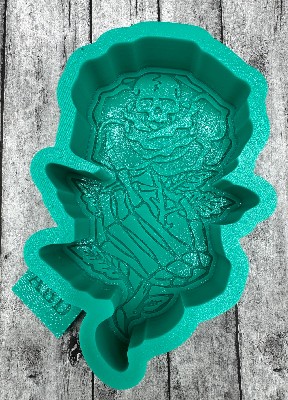 Rose with Skull Center Freshie Silicone Mold