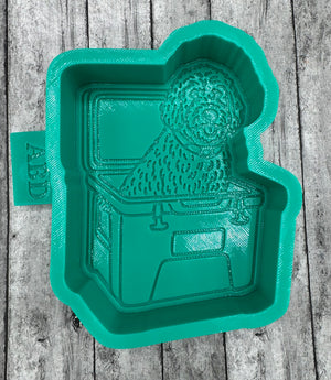 Golden Doodle in a Cooler Freshie Silicone Mold