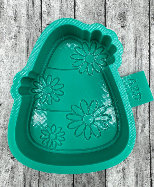 Candy Corn with Daisies Silicone Mold