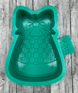 Candy Corn with Checkered Center and Bow Silicone Mold