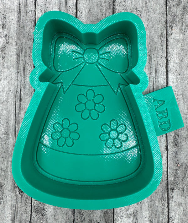 Candy Corn with Flowers Center and Bow Silicone Mold