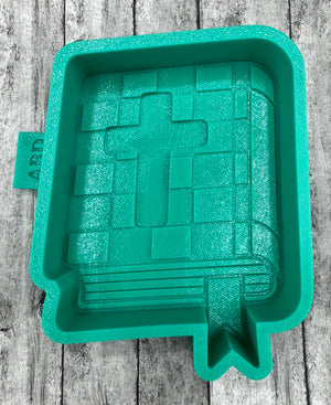Checkered Bible with Cross Freshie Silicone Mold