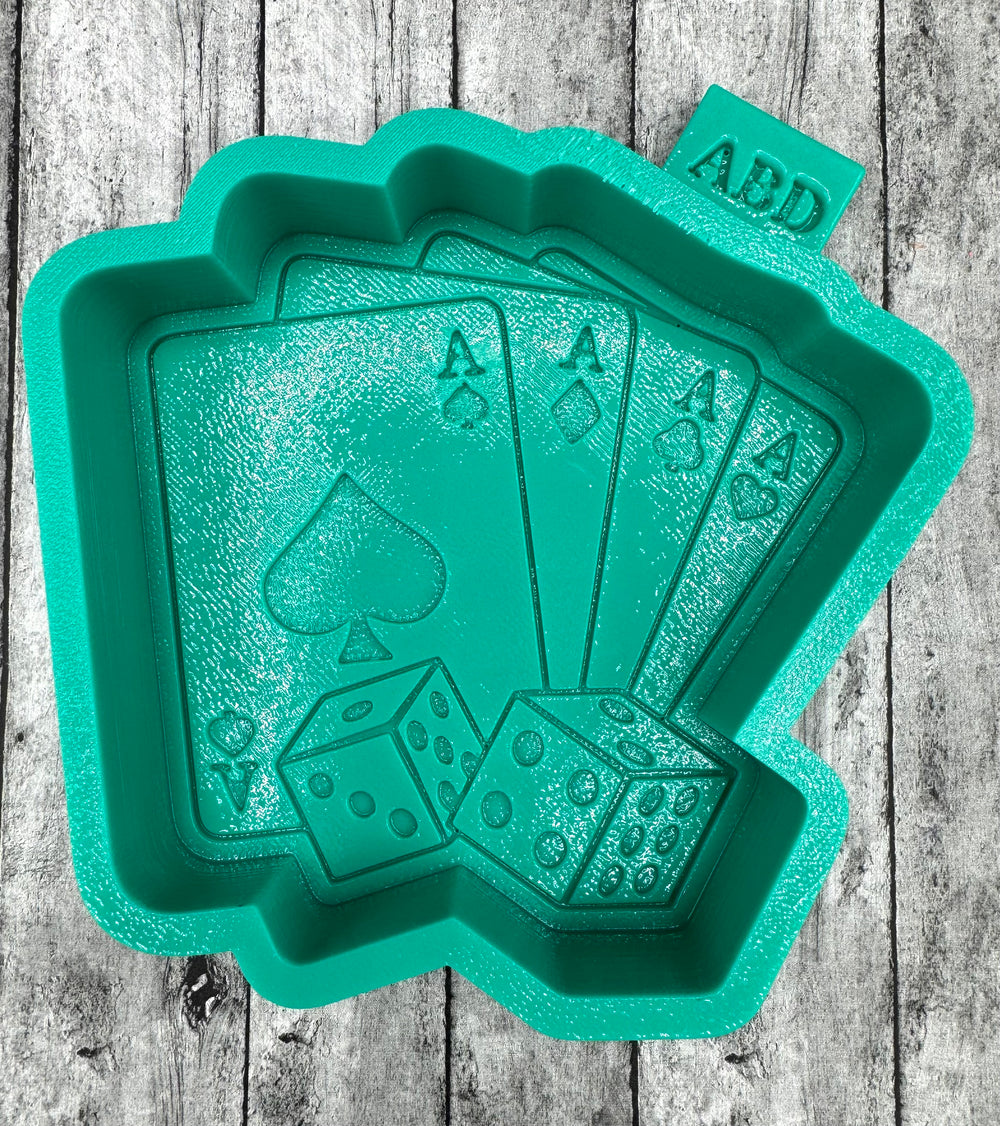 Deck of Cards with Dice Freshie Silicone Mold