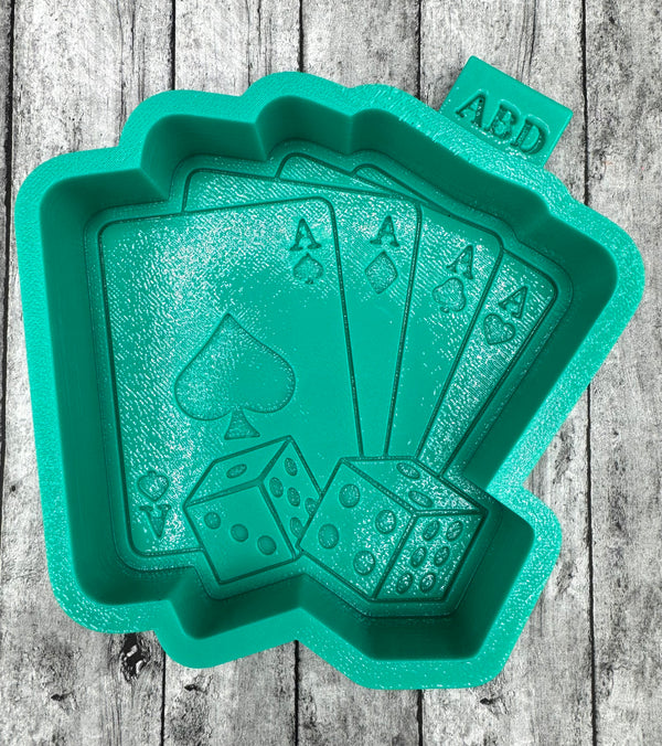 Deck of Cards with Dice Freshie Silicone Mold
