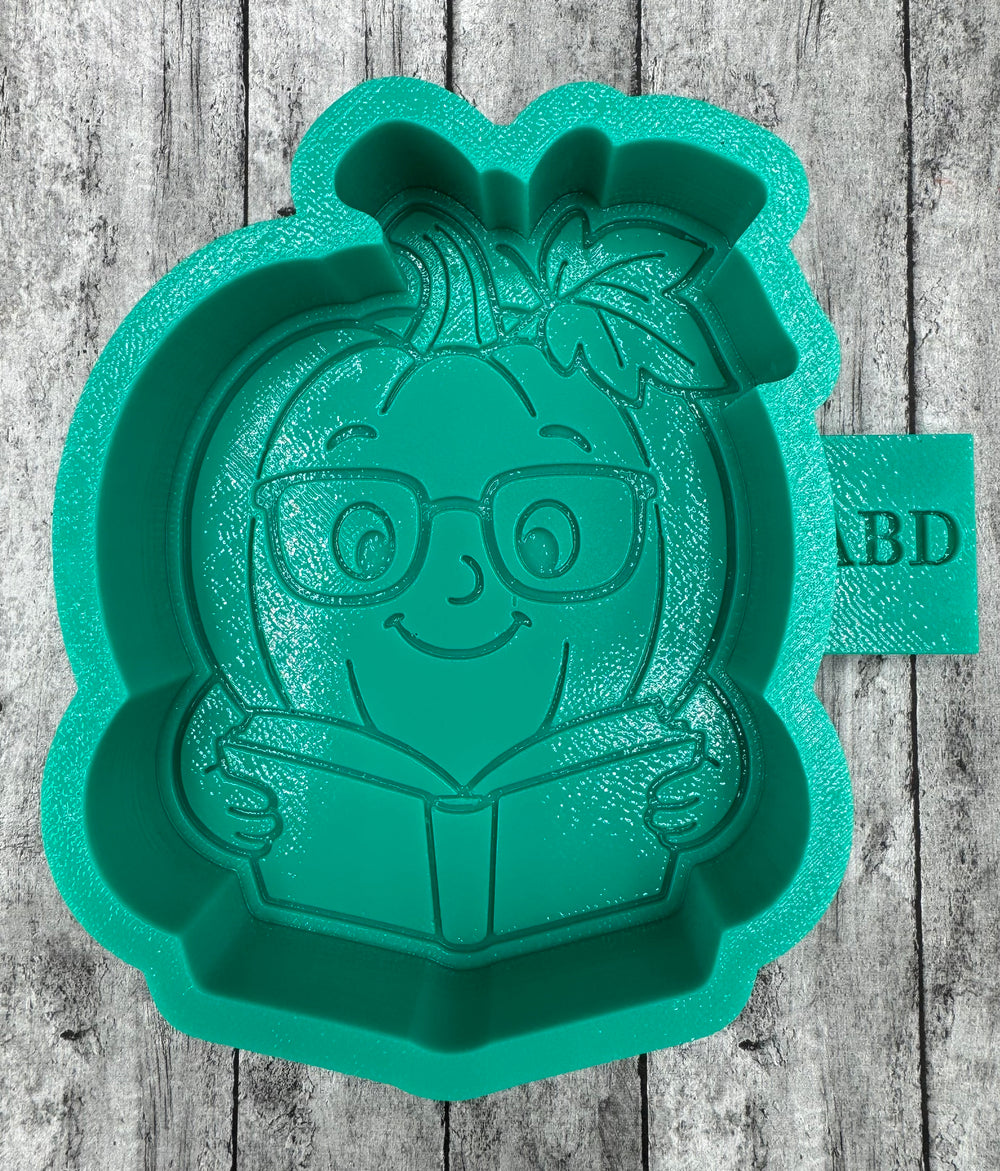 Reading Pumpkin with Glasses Silicone Mold