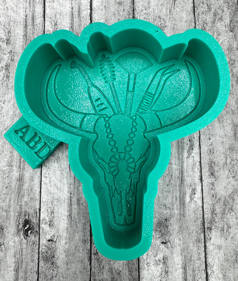 Esthetician Steer Skull Freshie Silicone Mold
