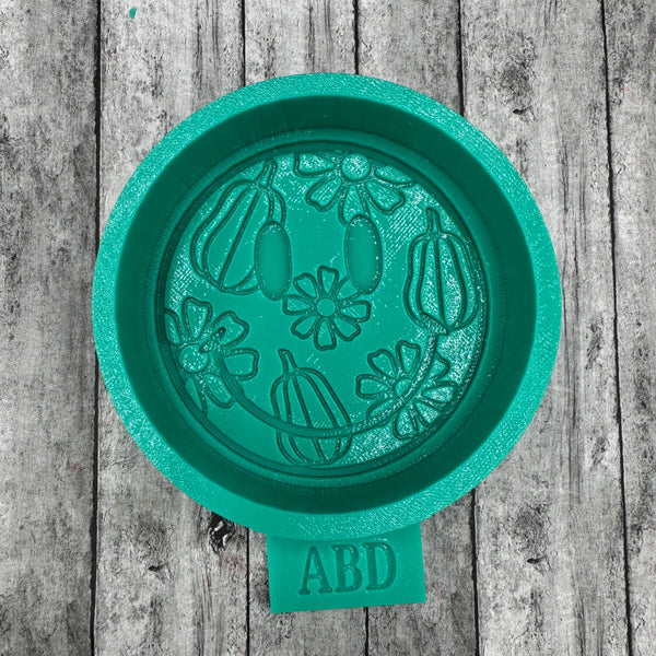 Pumpkin Daisy Face Smiley Freshie Mold