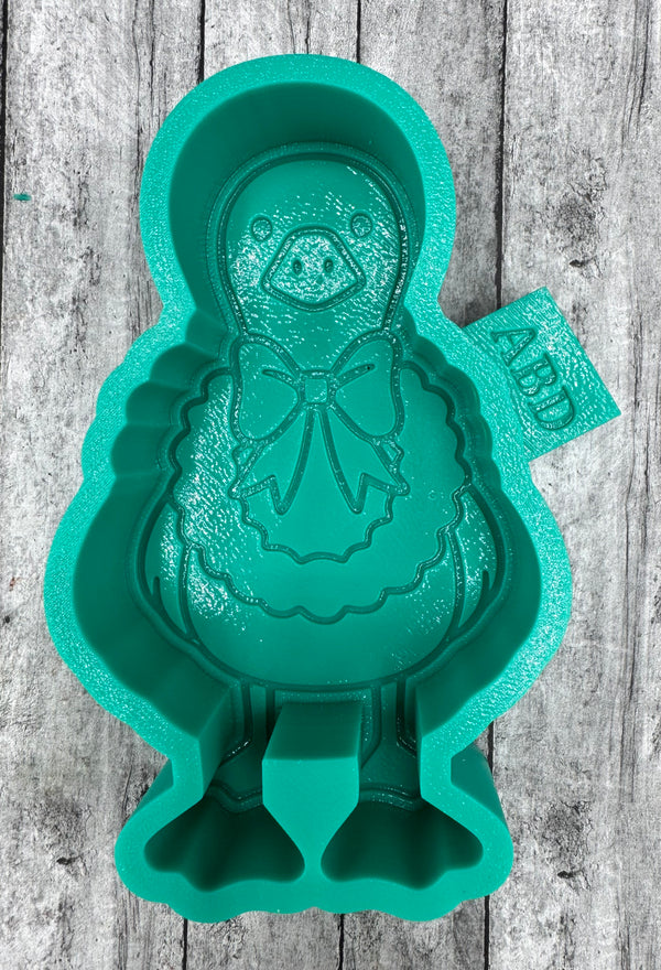 Goose with Christmas Wreath Freshie Silicone Mold
