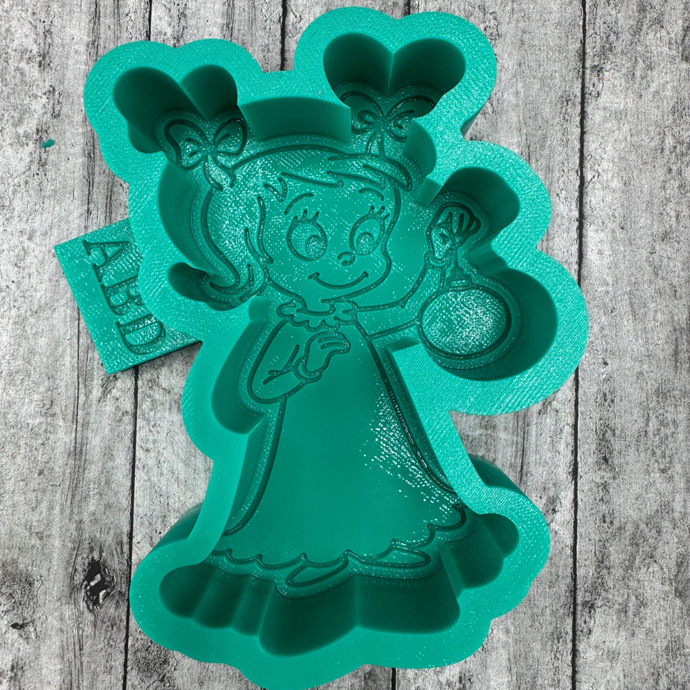 Little Girl with Ornament Silicone Molds