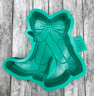 Plain Western Boots with Bow Freshie Silicone Mold