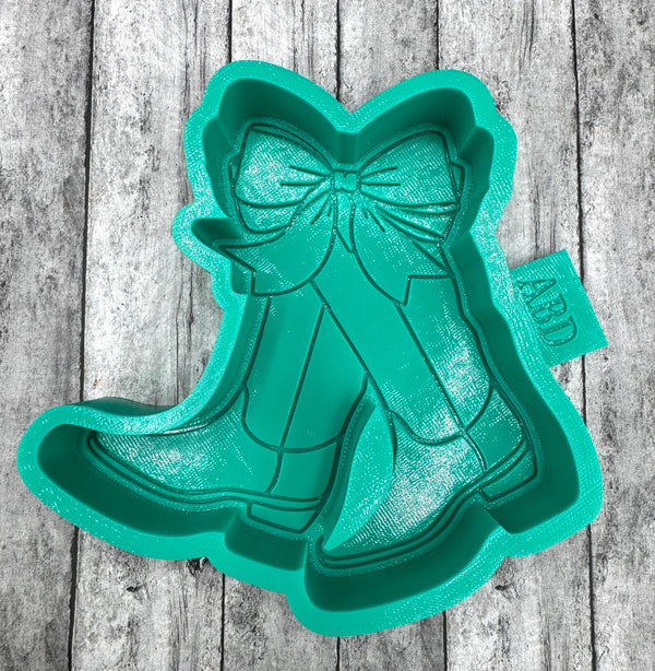 Plain Western Boots with Bow Freshie Silicone Mold