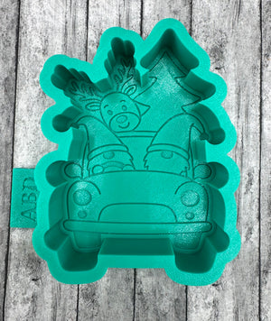 Gnomes, Reindeer and Tree Christmas Truck Freshie Silicone Mold