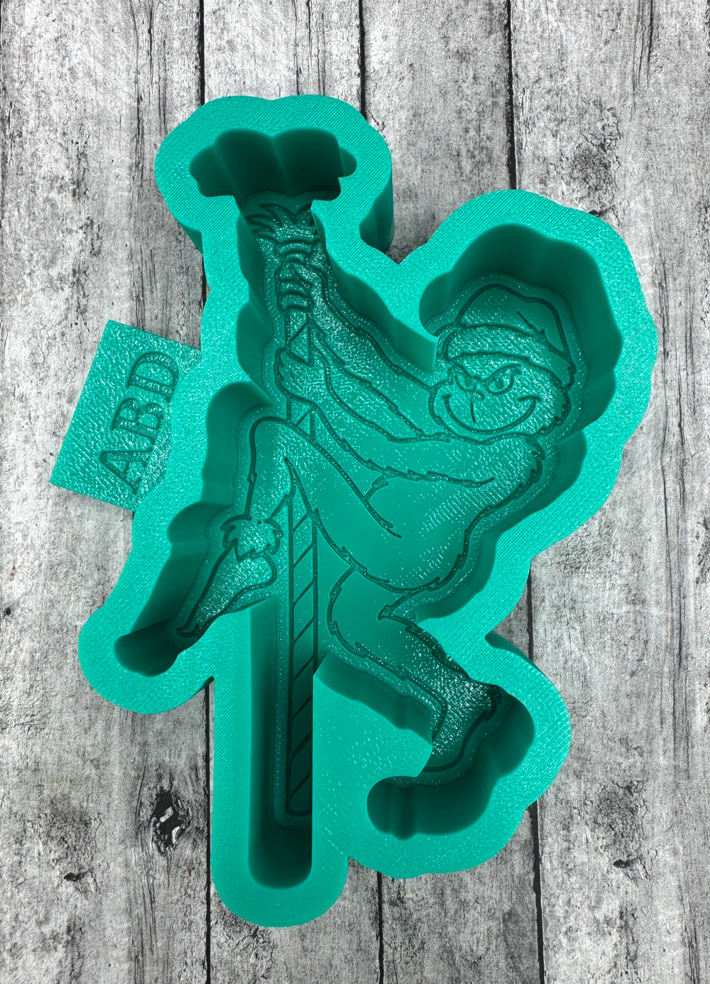Grinch on a Pole Freshie Silicone Mold
