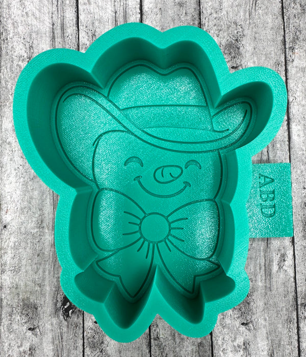 Snowman with a Bow and Cowboy Hat Freshie Silicone Mold