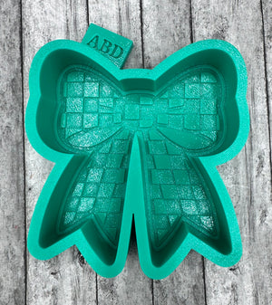 Checkered Bow Freshie Silicone Mold