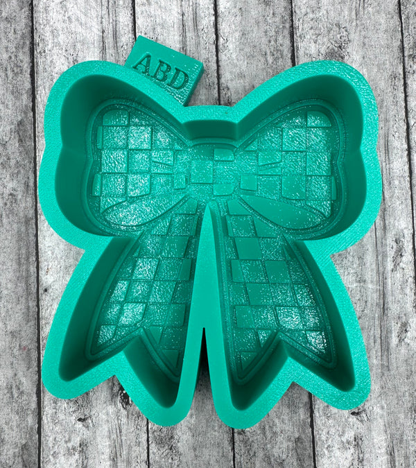 Checkered Bow Freshie Silicone Mold