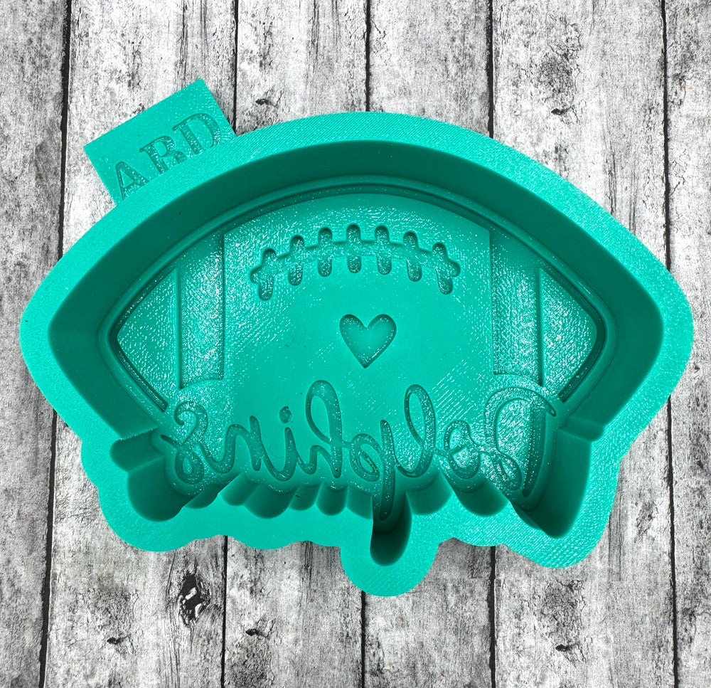 Dolphins Football Freshie Silicone Mold