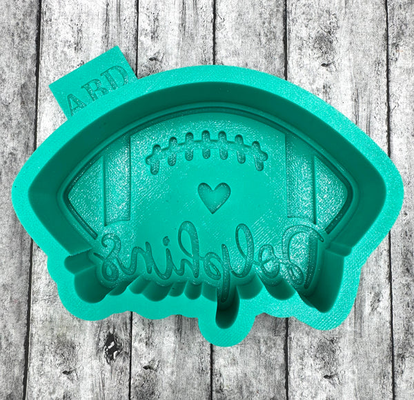 Dolphins Football Freshie Silicone Mold