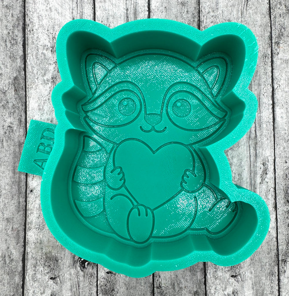 Raccoon Valentine Freshie Silicone Mold