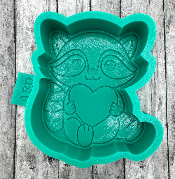 Raccoon Valentine Freshie Silicone Mold
